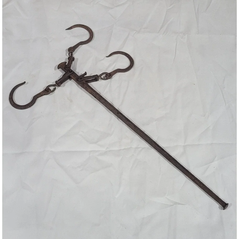 Antique Primitive Steelyard Balance Beam Scale Iron 37